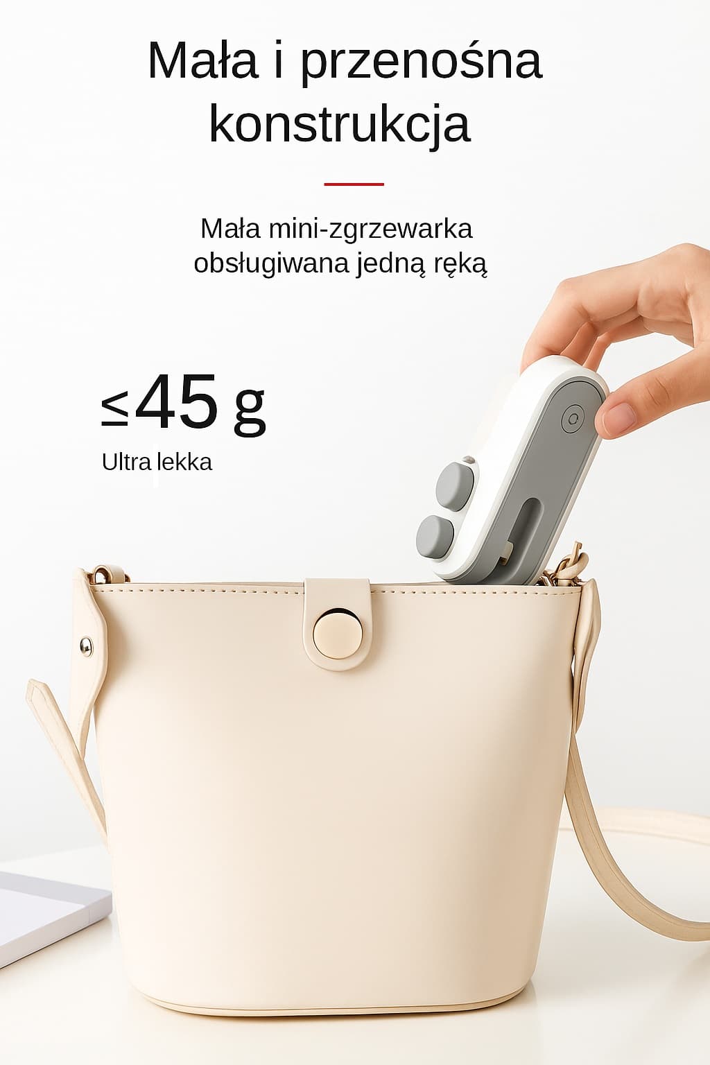 Turbo zamykacz spożywczy. Zamyka opakowania i worki foliowe