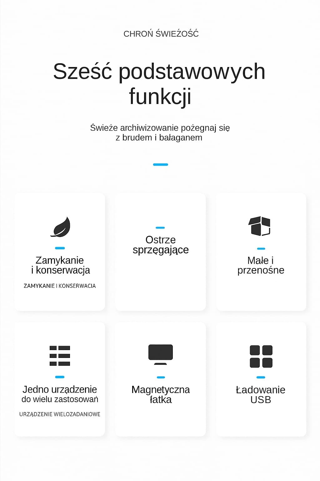Turbo zamykacz spożywczy. Zamyka opakowania i worki foliowe